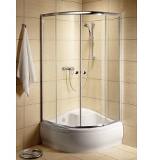 Душевой уголок Radaway Classic A 80x170 прозрачное стекло четверть круга, двери раздвижные
