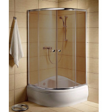 Душевой уголок Radaway Classic A 90x170 коричневое стекло четверть круга, двери раздвижные