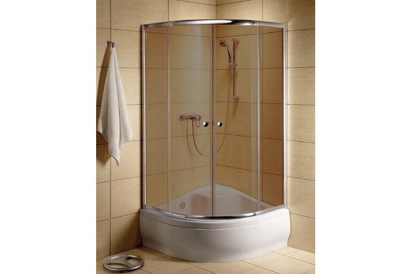 Душевой уголок Radaway Classic A 90x170 коричневое стекло четверть круга, двери раздвижные