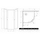 Душевой уголок Radaway Classic A 90x170 коричневое стекло четверть круга, двери раздвижные