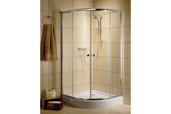 Душевой уголок Radaway Classic A 90x185 прозрачное стекло четверть круга, двери раздвижные