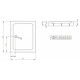 Поддон для душа Radaway Laros D100x80 прямоугольный, средний