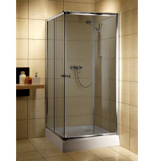 Душевой уголок Radaway Classic C 80 стекло графит квадратный, двери раздвижные