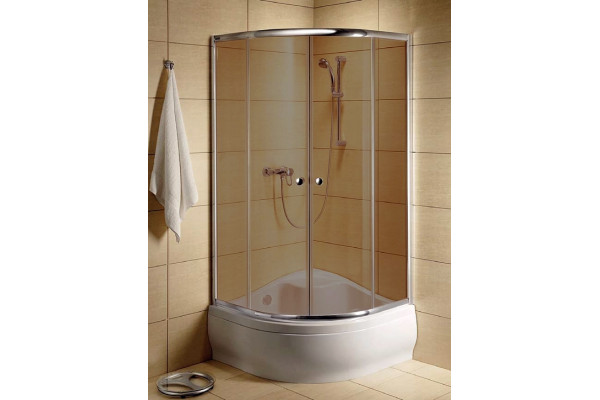 Душевой уголок Radaway Classic A 80x170 коричневое стекло четверть круга, двери раздвижные