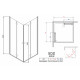 Душевой уголок Radaway EOS KDD-B 90x90 прозрачное стекло квадратный, двери складные