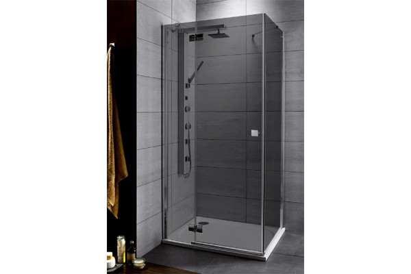 Душевой уголок Radaway Almatea KDJ 100x80 стекло графит L прямоугольный, двери распашные