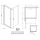 Душевой уголок Radaway EOS KDJ 80x100 интимато L прямоугольный, двери распашные