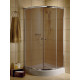 Душевой уголок Radaway Classic A 80x185 коричневое стекло четверть круга, двери раздвижные