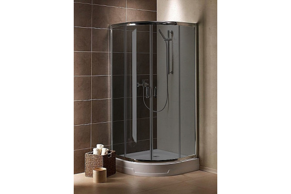 Душевой уголок Radaway Premium Plus A 80x190 стекло графит четверть круга, двери раздвижные