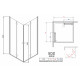 Душевой уголок Radaway EOS KDD-B 100x100 интимато квадратный, двери складные