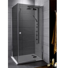 Душевой уголок Radaway Almatea KDJ 100x90 стекло графит R прямоугольный, двери распашные