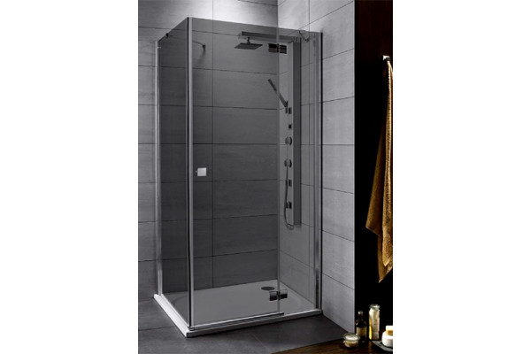 Душевой уголок Radaway Almatea KDJ 100x90 стекло графит R прямоугольный, двери распашные