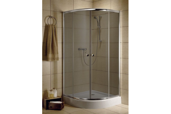 Душевой уголок Radaway Classic A 90x185 стекло графит четверть круга, двери раздвижные