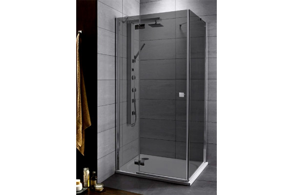 Душевой уголок Radaway Almatea KDJ 100x90 стекло графит L прямоугольный, двери распашные