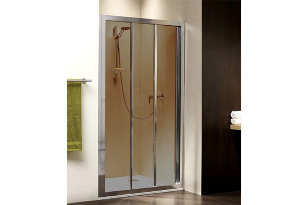 Душевая дверь в нишу Radaway Treviso DW 120 коричневое стекло раздвижная, профиль хром