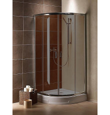 Душевой уголок Radaway Premium Plus A 80x190 коричневое стекло четверть круга, двери раздвижные