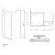 Душевой уголок Radaway Torrenta KDJ 100x90 прозрачное стекло L прямоугольный, двери распашные