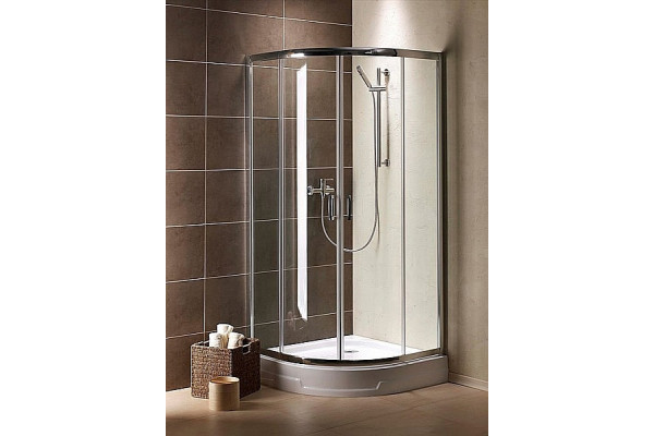 Душевой уголок Radaway Premium Plus A 80x190 прозрачное стекло четверть круга, двери раздвижные