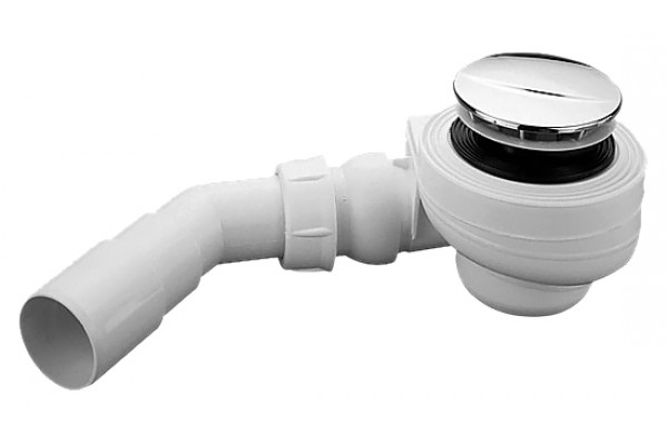 Сифон для поддона Radaway Turboflow  белый, хром, выпуск с уклоном