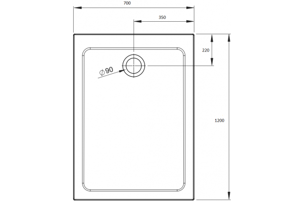 Поддон для душа Radaway Doros F 120x70 прямоугольный, низкий
