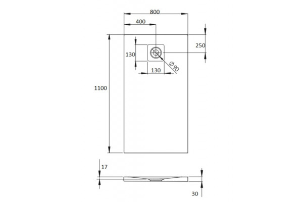 Поддон для душа Radaway Kyntos F 110x80, antracite, прямоугольный, низкий