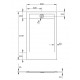 Поддон для душа Radaway Teos F 110x80, black, прямоугольный, низкий