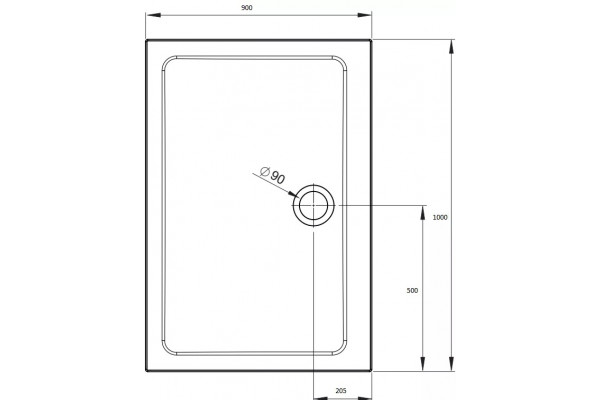 Поддон для душа Radaway Doros D Compact 100x90 прямоугольный, низкий