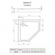 Поддон для душа Radaway Doros PT Compact 90x90 пятиугольный, низкий