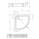 Поддон для душа Radaway Doros A Compact 90x90 четверть круга, низкий