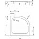 Поддон для душа Radaway Laros A Compact 85x85 четверть круга, средний