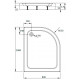 Поддон для душа Radaway Laros E Compact 100x80, L, прямоугольный-асимметричный, средний