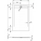 Поддон для душа Radaway Teos F 110x90, antracite, прямоугольный, низкий
