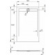 Поддон для душа Radaway Teos F 160x90, white, прямоугольный, низкий
