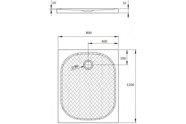 Поддон для душа Radaway Zantos F 120x80 прямоугольный, низкий