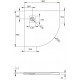 Поддон для душа Radaway Kyntos A 90x90 четверть круга, низкий