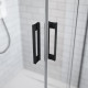 Шторка на ванну Radaway Idea Black PN DWD 140 раздвижная, стекло прозрачное