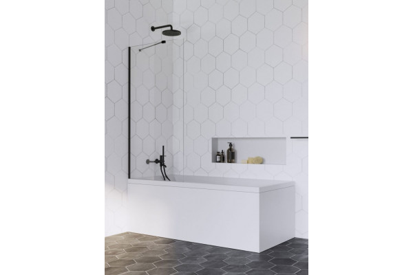 Шторка на ванну Radaway Idea Black PNJ II 70 стекло прозрачное, профиль черный
