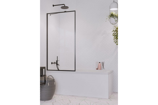 Шторка на ванну Radaway Idea Black PNJ II Frame 70 стекло прозрачное, профиль черный