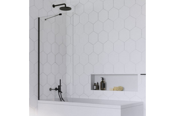Шторка на ванну Radaway Idea Black PNJ II 90 стекло прозрачное, профиль черный