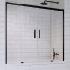 Шторка на ванну Radaway Idea Black PN DWD 180 раздвижная, стекло прозрачное