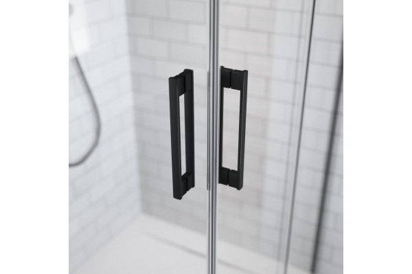 Шторка на ванну Radaway Idea Black PN DWD 180 раздвижная, стекло прозрачное