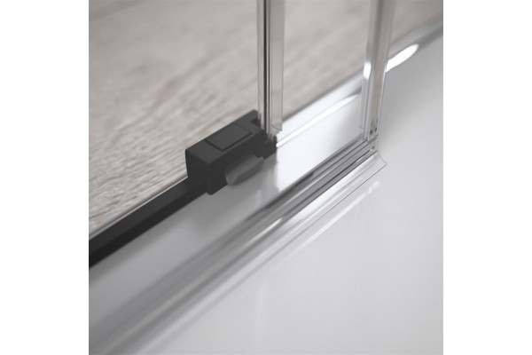 Шторка на ванну Radaway Idea Black PN DWJ 140 L раздвижная, стекло прозрачное