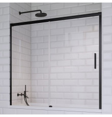 Шторка на ванну Radaway Idea Black PN DWJ 150 L раздвижная, стекло прозрачное