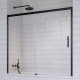Шторка на ванну Radaway Idea Black PN DWJ 150 L раздвижная, стекло прозрачное