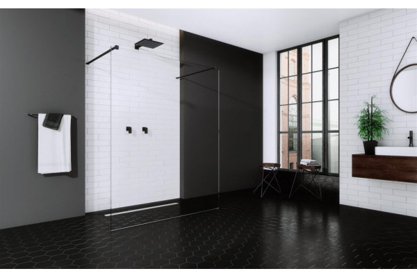 Душевая перегородка Radaway Modo New Black I 140x200 стекло прозрачное, профиль черный