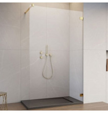 Душевая перегородка Radaway Essenza Pro 8 Gold Walk-in 140x200 стекло прозрачное, профиль золото
