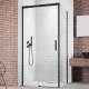 Душевой уголок Radaway Idea Black KDJ 100x100 L двери раздвижные, стекло прозрачное
