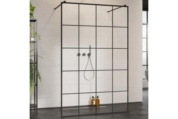 Душевая перегородка Radaway Modo X Black I Factory 140x200 стекло прозрачное, профиль черный