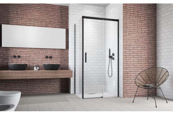 Душевой уголок Radaway Idea Black KDJ 120x100 R двери раздвижные, стекло прозрачное