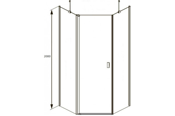 Душевой уголок Radaway Nes Black PTJ 100x100 двери распашные, стекло прозрачное